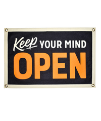 Keep Your Mind Open Camp Flag • Holy Smokes x Oxford Pennant