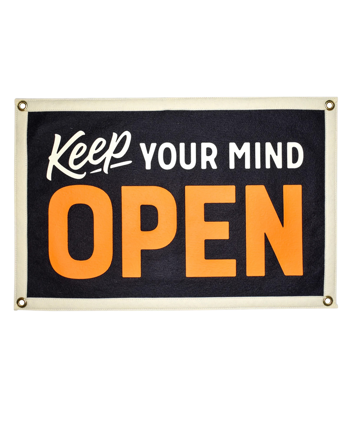 Keep Your Mind Open Camp Flag • Holy Smokes x Oxford Pennant
