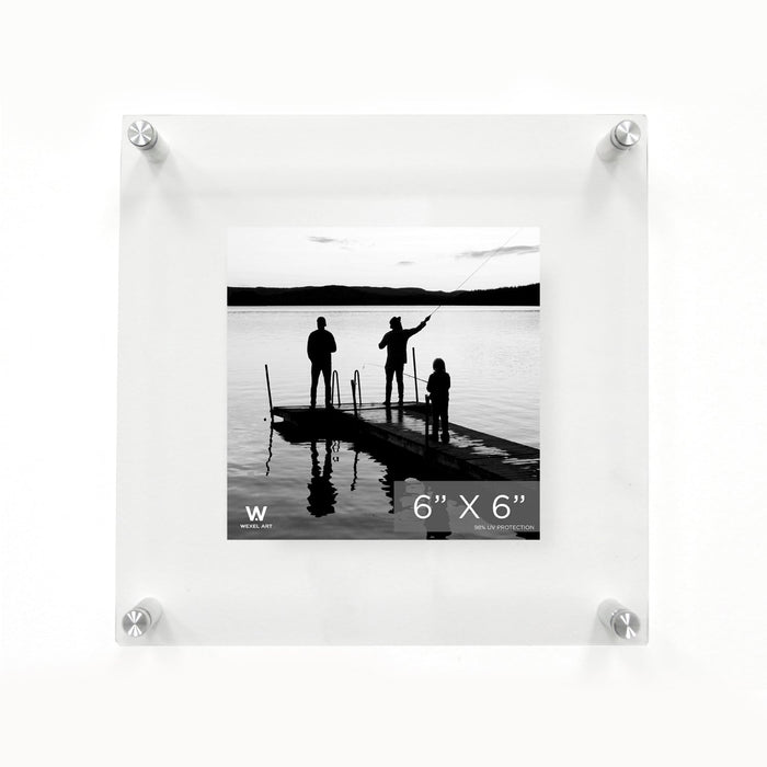 8x8" Modern UV-Grade Acrylic Floating Wall Frame