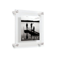 8x8" Modern UV-Grade Acrylic Floating Wall Frame