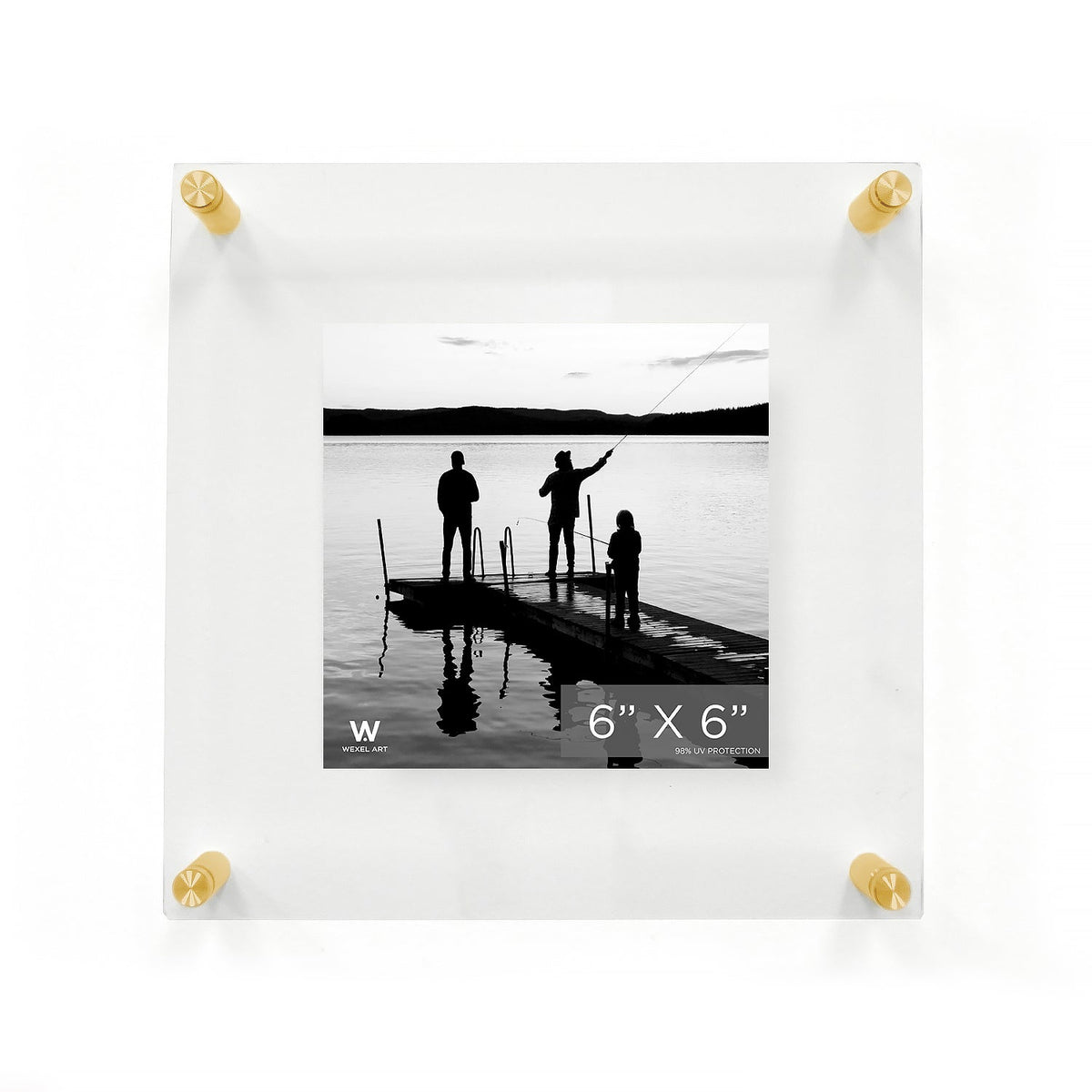 8x8" Modern UV-Grade Acrylic Floating Wall Frame