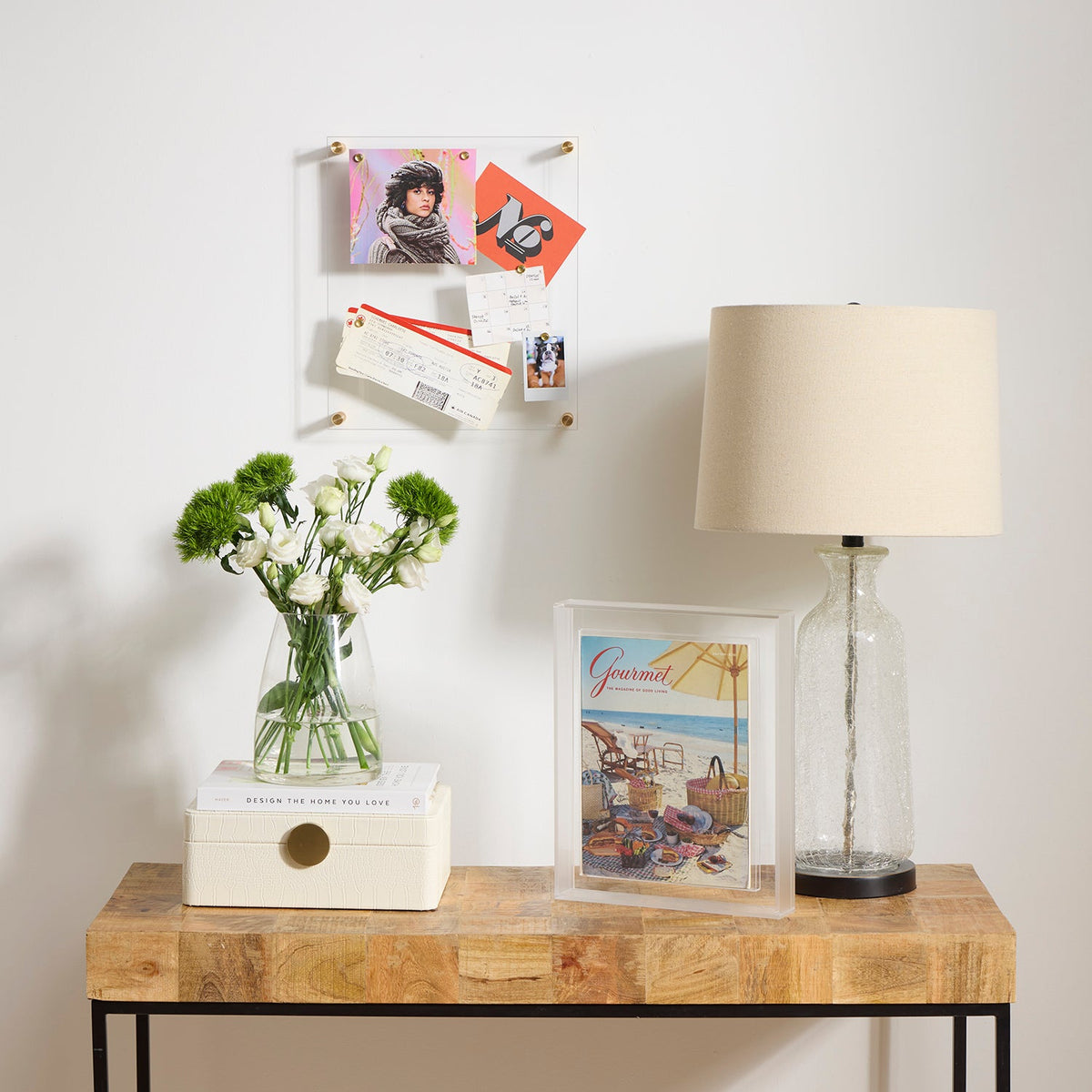 Acrylic Memo Board + Magnet Wall Frame