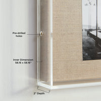 Modern UV-Grade Acrylic Shadowbox with Linen Canvas 2" Depth