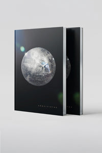 View of Arquivistas book front cover and silver guilded pages . Published by Art & Anthropology Press. Author, Tatiana Dorow. 