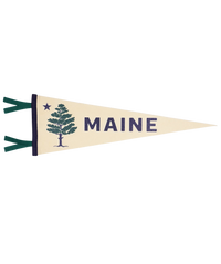 Maine State Retro Wool Pennant