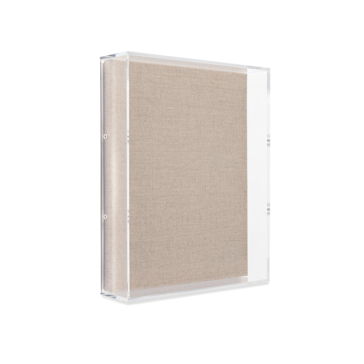 Modern UV-Grade Acrylic Shadowbox with Linen Canvas 3" Depth