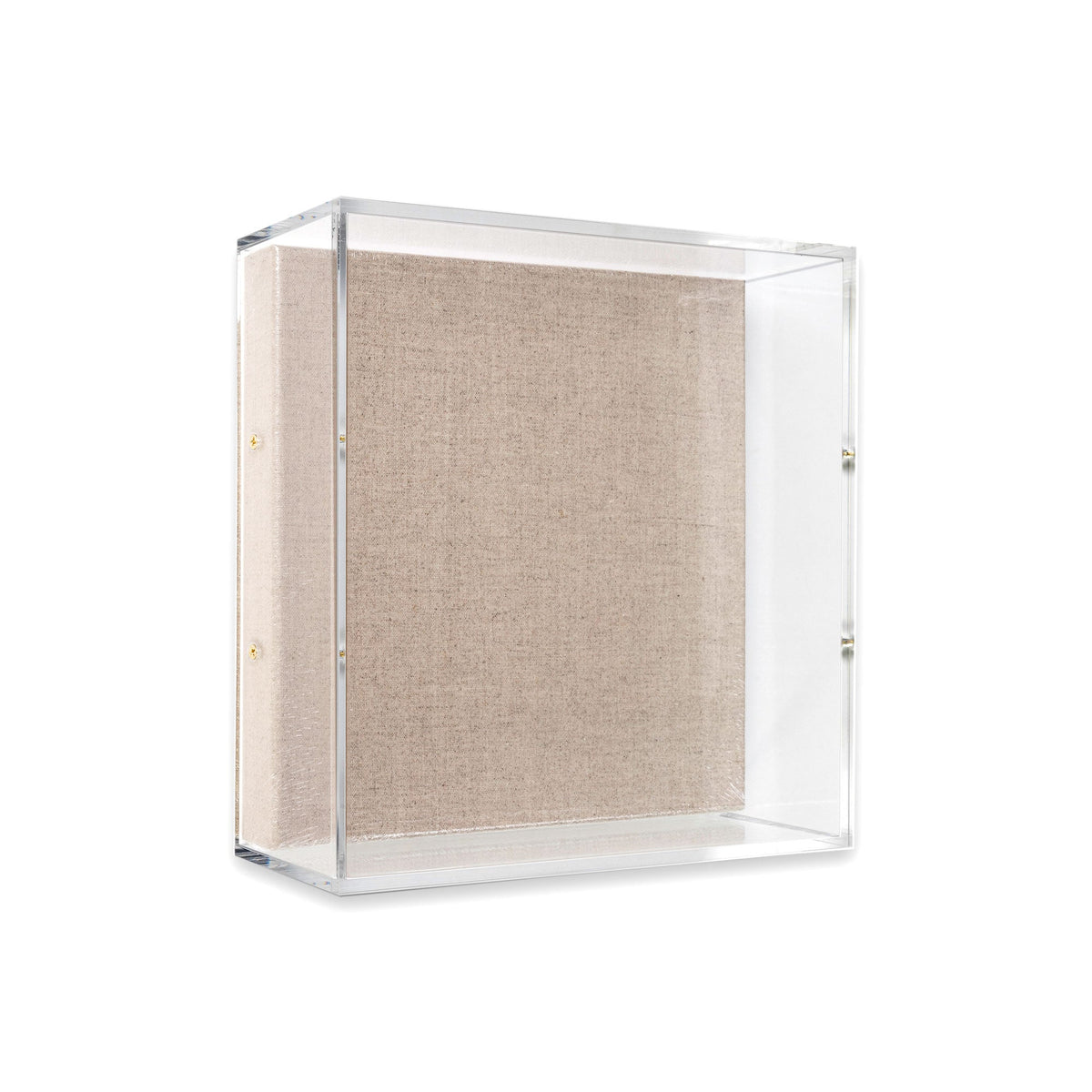 Modern UV-Grade Acrylic Shadowbox with Linen Canvas 3" Depth