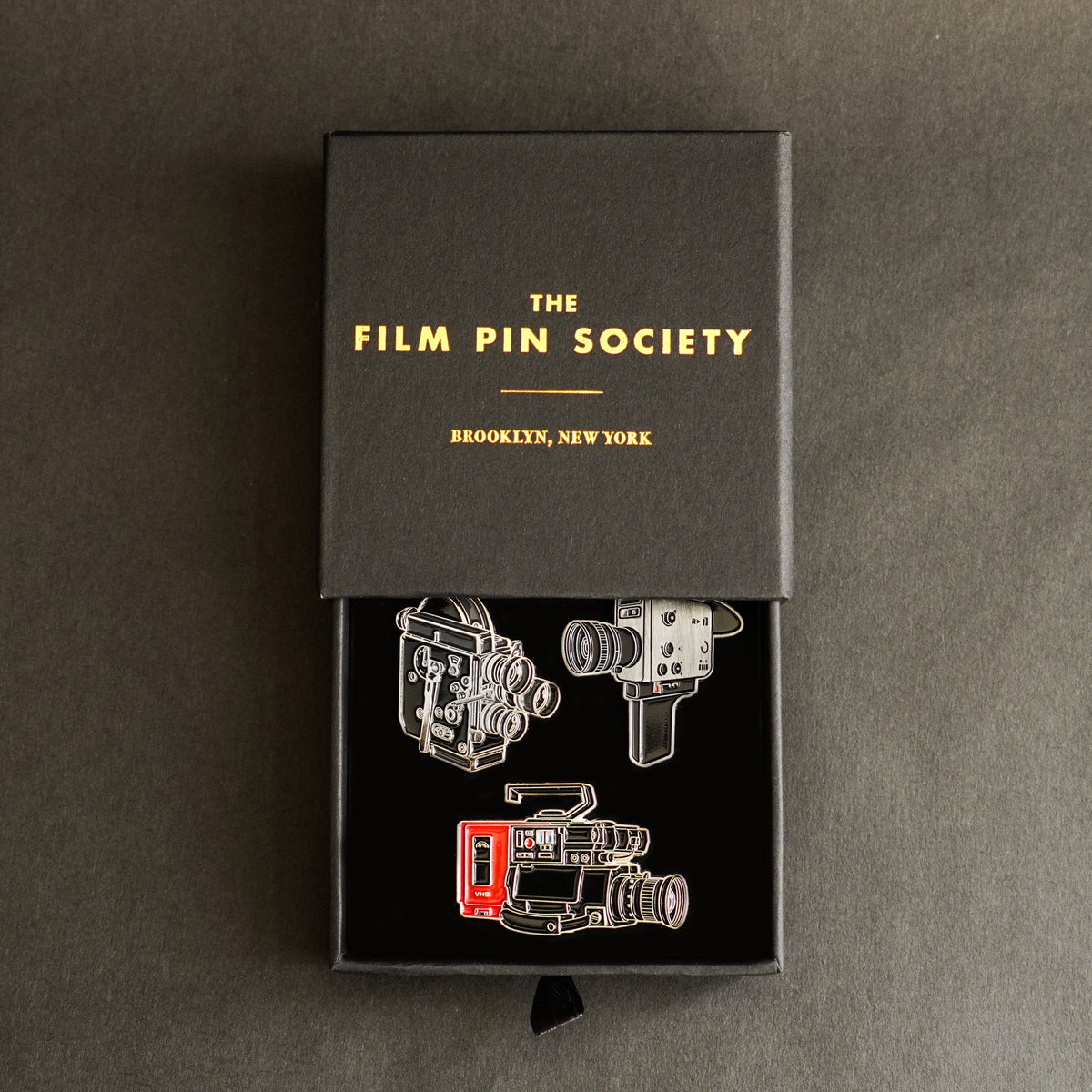 Vintage Cameras Pin Box Set