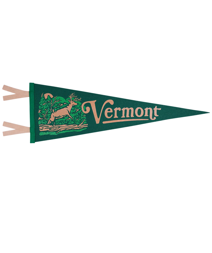 Vermont State Retro Wool Pennant