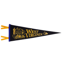 West Virginia State Retro Wool Pennant