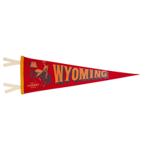 Wyoming State Retro Wool Pennant